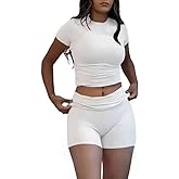Nimsruc Two Piece Lounge Sets For Women short sets