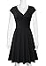 Women’s A Line Cap Sleeve V Neck Elegant Slim Fit Flare and Swing Cocktail Dress