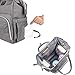 Dodo Babies Diaper Bag Backpack Set - Insulated & Waterproof Pockets - Plus Two Pacifier Clips, Binky Case & Stroller Straps (Teal/Grey)