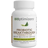 BIOptimizers Probiotic Breakthrough – Lactobacillus Plantarum OM Probiotics & Prebiotics Health Supplement for Gut, Digestive & Immune Support Probiotics for Women Men Elderly– 30 Vegan Capsules