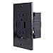 NewerTech Power2U USB Outlet, 20Amp Tamper Resistant Duplex Wall Outlet and 2.5Amp USB Charging Receptacle, Black