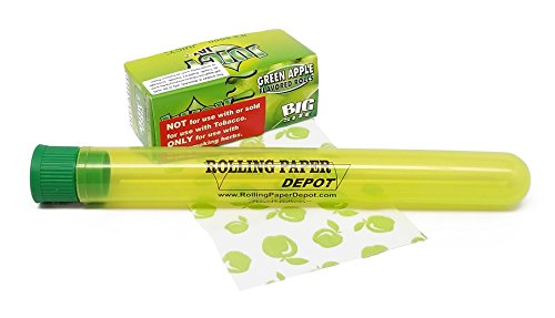 Juicy Jay's Big Roll Rolling Papers - Green Apple Flavor - Over 15 Feet per Roll - 1 Roll with RPD XL Doobtube