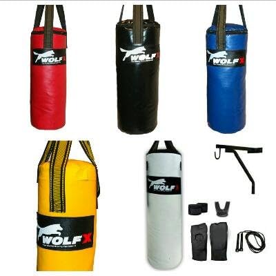 Wolfx Junior 2.5ft Filled Boxing Punch Bag Set Kids Training Gloves