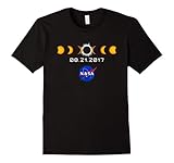 Mens NASA Total Solar Eclipse T-Shirt August 21 2017 XL Black