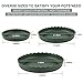 TITE Plant Saucer 10 inch Drip Trays Dark Green Plastic Tray Saucers Indoor Outdoor Flower Pot Round (10 in x 5 Pack)