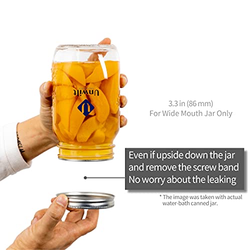 Unwilt Wide Mouth Canning Lids 48 Count Mason Jar Lids 3.3inches