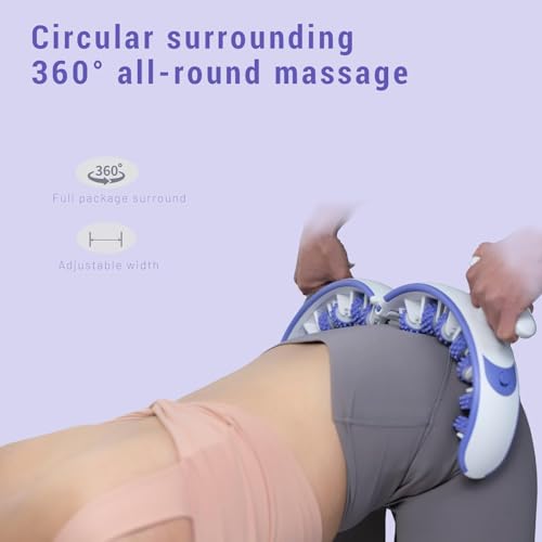 TERRIFI Cellulite Massager, Manual Circular Foam Roller, 360° Deep Tissue Massager for Legs, Thighs, Neck, Back, Detachable Fascia Muscle Roller Tool for Muscle Relaxation & Cellulite Relief