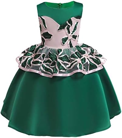 AYOMIS Girl's Flower Pageant Dress Kids Party Embroidery Wedding Dresses