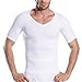 HÖTER Mens Slim and Tight Super Soft Compression & Slimming Shaper V-Neck Compression Shirt