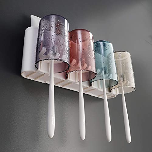 Toothbrush Holders Wall Mounted, MOPMS Kids Toothbrush Toothpaste