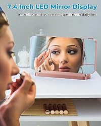 SZELAM Projection Alarm Clock,7.4 in LED Mirror