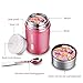 LuenHego Insulated Food Jar Wide Mouth for Hot Food, 26 oz with Spoon Stainless Steel Lunch Container,Leak Proof Double Wall Vacuum Insulated Soup Container for Ice Snack-Rose Gold