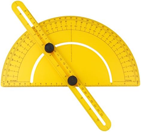 ANILER Angle Template Tool, Combined angle ruler, Plastic Protractor, Universal-Angle Measuring Ruler, Multi-functional movable angle