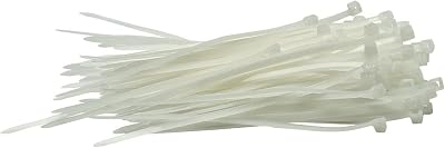 Draper 100 Piece Cable Ties 100mm White Heavy Duty Nylon Wire Management