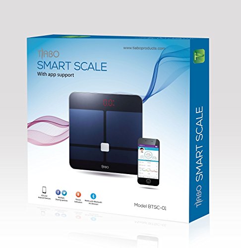 Bluetooth Body Fat Scale BMI -with App for iOS and Android Wireless Digital Bathroom Scale – Measures Body Weight, Body Water, Muscle Ratio, Body Fat, BMI, Bone Mass BMR & Visceral Fat - by Tiabo - Thumbnail 6