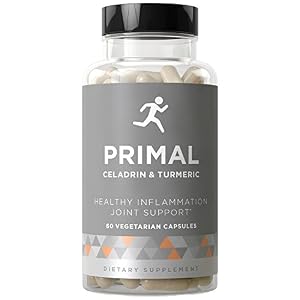 Image of Primal Joint Support & Healthy Inflammation - Fast-Acting Supplement, Whole-Body Flexibility, Active Mobility Men & Women - Celadrin, Turmeric Curcumin, Boswellia - 60 Vegetarian Soft Capsules