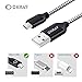 Micro USB Cable 10 Ft, OKRAY 3 Pack Long Nylon Braided Micro USB Android Charger High Speed 2.0 Data Sync Cord Compatible with PS4, Samsung Galaxy S7/S6/J7/Note 5, K40/K20, HTC, Nokia(Black Gold Red)