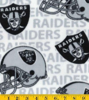 Country Snuggles Oakland Raiders White Fleece Blanket and Pillowcase (Baby Set)