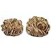 REECHO Thick 2PCS Updo Messy Hair Bun Curly Wavy Ponytail Extensions Hairpieces Hair Scrunchies for Women Girls Color Dark Blonde