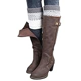 DZT1968®Women Girl Winter Short Knit Leg Warmer Boot Socks (Gray)