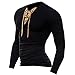 jeansian Men's Slim Fit Long Sleeves V Neck Casual Henleys T-Shirts Tee D507