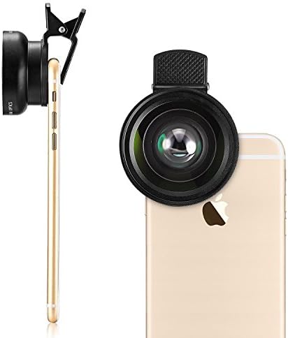 iPhone lens, LAEKER 3 in 1 Camera Lens Kit Clip-On 180 Degree Supreme Fisheye + 0.4X Wide Angle+ Macro Lens for iPhone 7 7 plus, 6s plus, 6, Samsung Galaxy &amp; Most Smartphones (0.4512.5180)