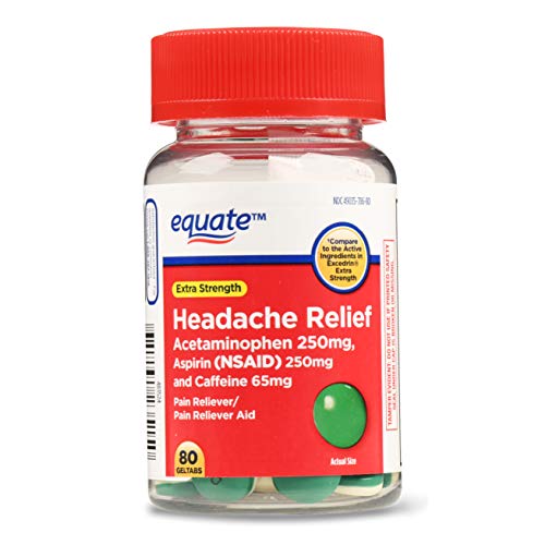 Equate Extra Strength Headache Relief Acetaminophen Aspirin Caffeine 80