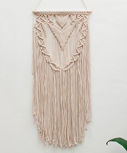 RawyalCrafts Handmade Macrame Wall Hanging- Woven Wall Art- Macrame Tapestry - Bohomian Wall Decor- Textile Wall hanging – 33”L X 14”W By