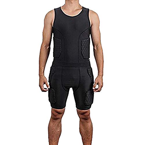 image for TUOYR TOUYR Men's Padded Compression Shirt and Pants Training Vest Sle