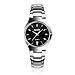 Men Stainless Steel Wrist Watch Dress Analog Quartz Business Fashion Watches Diamond Wristwatch with Calendar Date Window - Black