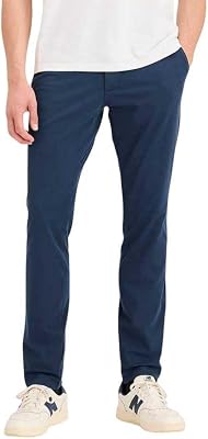 Herren GO Active Flex Chino Skinny Pants, Ocean Blue, 28W / 32L