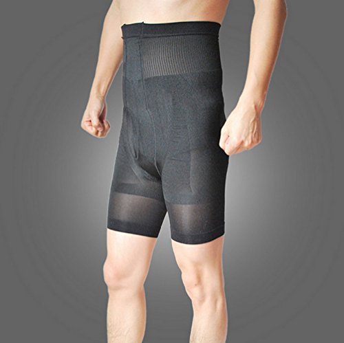Showbellia Men's Slimming Shorts Waist Training Compression Shaper Pants Black One size