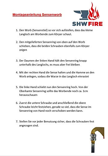 SHW-FIRE Blattsense 65cm mit 150cm Stahlrohrstiel - Ideale Sense – Bild 8