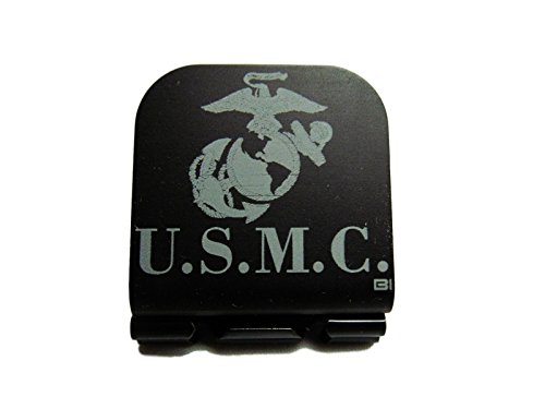 U.S.M.C. With EGA Laser Etched Hat Clip Black