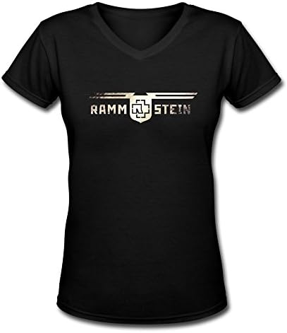 HeZone Women's Rammstein Logo V-Neck T-shirt