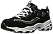 Skechers Women's D'Lites ME TIME Wide Fashion Sneaker, Black/White, 9.5 W US