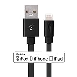 [Apple MFi Certified]Yellowknife 3.3ft Lightning to USB Cable Sync and Charging for iPhone 6/6 Plus/5/5S/5C, iPad Air, iPad Air 2, ipad Mini, Mini 2, Mini 3,iPad 4th gen, iPod touch 5th gen, and iPod nano 7th gen(Black)