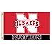 BSI PRODUCTS, INC. - Nebraska Cornhuskers 3’x5’ Flag with Heavy-Duty Brass Grommets - UNL Football, Basketball and Baseball Pride - Highly Durable for Indoor and Outdoor Use - Great Gift Idea