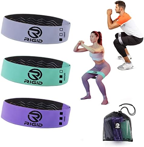 RIGID FITNESS Anti-Slip Hip bands for Women and Men, Exercise