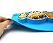 LongDear Suction Plates for Baby,Toddler Plates with Suction,Silicone Divided Kids Placemat Fits Most Highchair Trays,2 Pack (Blue & Green)