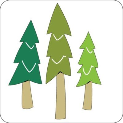 Provo Craft Cuttlebug 2-Inch-by-2-Inch Die, Pine Trees