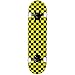 Krown Rookie Checker Skateboard - Pro Style Quality - Maple 7-Ply Deck, Aluminum Trucks, Urethane Wheels, Precision Bearings - The Perfect Beginners First Board