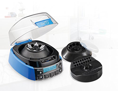 Heathrow Scientific HS10050 Gusto High Speed Mini-Centrifuge, 100 to 240VAC, 50/60Hz Universal Plug, Blue
