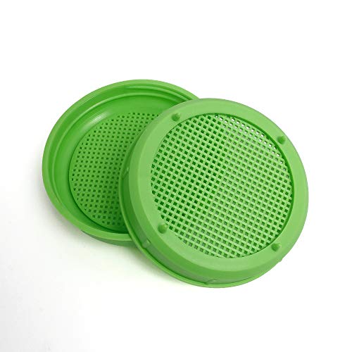 Picowe 8 Pack Plastic Sprouting Lids, Sprouting Jar Strainer Lid, for 86mm Wide Mouth Mason Jars, Canning Jars, Suit for Grow Bean Sprouts, Alfalfa, Salad Sprouts etc. - Thumbnail 2