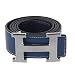 niceeshop(TM) Synthetic Cowhide Leather Belt Strap (Blue and Silver,Set of 2)