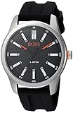 HUGO BOSS Men's Dublin Stainless Steel Quartz Watch with Rubber Strap, Black, 22 (Model: 1550042)