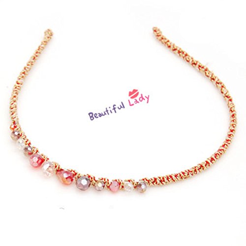 Casualfashion 6Pcs Sparkly Girls Women Rhinestone Headbands Beaded Crystal Hair Band