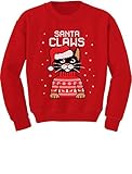 TeeStars - Santa Claws Cat Ugly Christmas Sweater Toddler/Kids Sweatshirts