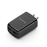 Yoobao US Portable 4 Port USB Wall Charger Power Plug Adapter Multi-Port Travel Charging Block Brick Cube Box for iPhone X/8 Plus/8, iPad, Samsung Galaxy, Nexus 6P/5X, and Most Digital Devices - Black