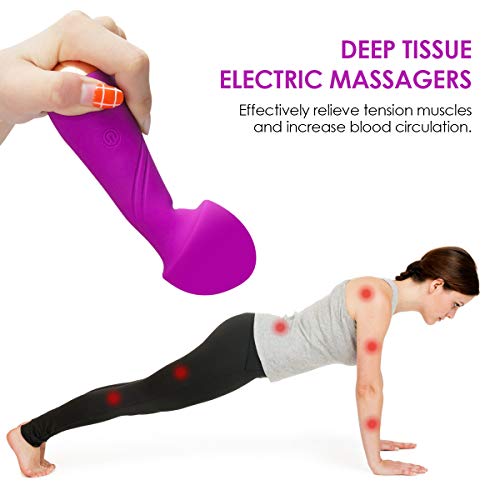 Mini Wand Massager,Hizek Powerful Cordless Portable Small Size Personal Handheld Massager,Deep Tissue Electric Massagers for Back Neck Shoulder Legs,Sports Recovery,Best for Travel - Thumbnail 3